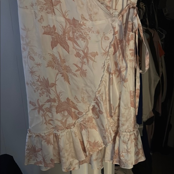 All Saints Pink and White Ruffled Wrap Sundress size 6 - Picture 4 of 8